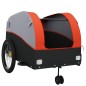 vidaXL Fahrradanhänger Schwarz und Orange 45 kg Eisen