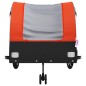 vidaXL Fahrradanhänger Schwarz und Orange 45 kg Eisen