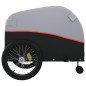 vidaXL Fahrradanhänger Schwarz und Orange 45 kg Eisen