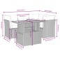 vidaXL 5-tlg. Garten-Sofagarnitur mit Kissen Grau Poly Rattan vidaXL 5-tlg. Garten-Sofagarnitur mit Kissen Grau Poly Rattan
