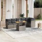 vidaXL 7-tlg. Garten-Sofagarnitur mit Kissen Grau Poly Rattan vidaXL 7-tlg. Garten-Sofagarnitur mit Kissen Grau Poly Rattan