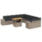 vidaXL 11-tlg. Garten-Sofagarnitur mit Kissen Grau Poly Rattan vidaXL 11-tlg. Garten-Sofagarnitur mit Kissen Grau Poly Rattan