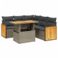 vidaXL 6-tlg. Garten-Sofagarnitur mit Kissen Beige Poly Rattan vidaXL 6-tlg. Garten-Sofagarnitur mit Kissen Beige Poly Rattan