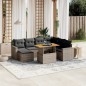 vidaXL 8-tlg. Garten-Sofagarnitur mit Kissen Grau Poly Rattan vidaXL 8-tlg. Garten-Sofagarnitur mit Kissen Grau Poly Rattan