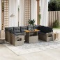 vidaXL 10-tlg. Garten-Sofagarnitur mit Kissen Grau Poly Rattan vidaXL 10-tlg. Garten-Sofagarnitur mit Kissen Grau Poly Rattan