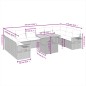vidaXL 11-tlg. Garten-Sofagarnitur mit Kissen Grau Poly Rattan vidaXL 11-tlg. Garten-Sofagarnitur mit Kissen Grau Poly Rattan