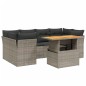 vidaXL 7-tlg. Garten-Sofagarnitur mit Kissen Grau Poly Rattan vidaXL 7-tlg. Garten-Sofagarnitur mit Kissen Grau Poly Rattan