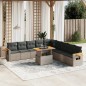 vidaXL 11-tlg. Garten-Sofagarnitur mit Kissen Grau Poly Rattan vidaXL 11-tlg. Garten-Sofagarnitur mit Kissen Grau Poly Rattan