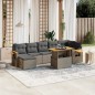 vidaXL 8-tlg. Garten-Sofagarnitur mit Kissen Grau Poly Rattan vidaXL 8-tlg. Garten-Sofagarnitur mit Kissen Grau Poly Rattan