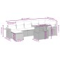 vidaXL 8-tlg. Garten-Sofagarnitur mit Kissen Grau Poly Rattan vidaXL 8-tlg. Garten-Sofagarnitur mit Kissen Grau Poly Rattan