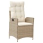 vidaXL 4-tlg. Garten-Essgruppe mit Kissen Beige Poly Rattan vidaXL 4-tlg. Garten-Essgruppe mit Kissen Beige Poly Rattan