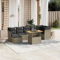 vidaXL 8-tlg. Garten-Sofagarnitur mit Kissen Grau Poly Rattan vidaXL 8-tlg. Garten-Sofagarnitur mit Kissen Grau Poly Rattan