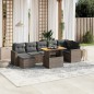 vidaXL 8-tlg. Garten-Sofagarnitur mit Kissen Grau Poly Rattan vidaXL 8-tlg. Garten-Sofagarnitur mit Kissen Grau Poly Rattan
