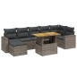 vidaXL 8-tlg. Garten-Sofagarnitur mit Kissen Grau Poly Rattan vidaXL 8-tlg. Garten-Sofagarnitur mit Kissen Grau Poly Rattan