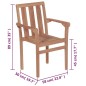 Stapelbare Gartenstühle 8 Stk. Massivholz Teak Stapelbare Gartenstühle 8 Stk. Massivholz Teak