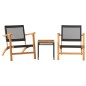 vidaXL 3-tlg. Bistro-Set Schwarz Poly Rattan und Massivholz Akazie vidaXL 3-tlg. Bistro-Set Schwarz Poly Rattan und Massivholz Akazie