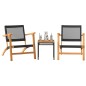 vidaXL 3-tlg. Bistro-Set Schwarz Poly Rattan und Massivholz Akazie vidaXL 3-tlg. Bistro-Set Schwarz Poly Rattan und Massivholz Akazie