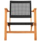 vidaXL 3-tlg. Bistro-Set Schwarz Poly Rattan und Massivholz Akazie vidaXL 3-tlg. Bistro-Set Schwarz Poly Rattan und Massivholz Akazie