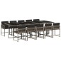 vidaXL 11-tlg. Garten-Essgruppe mit Kissen Grau Poly Rattan vidaXL 11-tlg. Garten-Essgruppe mit Kissen Grau Poly Rattan