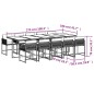 vidaXL 11-tlg. Garten-Essgruppe mit Kissen Grau Poly Rattan vidaXL 11-tlg. Garten-Essgruppe mit Kissen Grau Poly Rattan