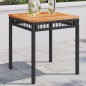 vidaXL Gartentisch Schwarz 38x38x42 cm Poly Rattan Akazienholz vidaXL Gartentisch Schwarz 38x38x42 cm Poly Rattan Akazienholz