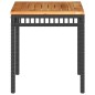 vidaXL Gartentisch Schwarz 38x38x42 cm Poly Rattan Akazienholz vidaXL Gartentisch Schwarz 38x38x42 cm Poly Rattan Akazienholz