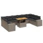 vidaXL 11-tlg. Garten-Sofagarnitur mit Kissen Grau Poly Rattan vidaXL 11-tlg. Garten-Sofagarnitur mit Kissen Grau Poly Rattan