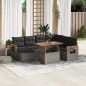 vidaXL 8-tlg. Garten-Sofagarnitur mit Kissen Grau Poly Rattan vidaXL 8-tlg. Garten-Sofagarnitur mit Kissen Grau Poly Rattan