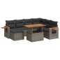 vidaXL 8-tlg. Garten-Sofagarnitur mit Kissen Grau Poly Rattan vidaXL 8-tlg. Garten-Sofagarnitur mit Kissen Grau Poly Rattan