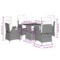 vidaXL 5-tlg. Garten-Essgruppe mit Kissen Grau Poly Rattan vidaXL 5-tlg. Garten-Essgruppe mit Kissen Grau Poly Rattan