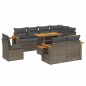 vidaXL 9-tlg. Garten-Sofagarnitur mit Kissen Grau Poly Rattan vidaXL 9-tlg. Garten-Sofagarnitur mit Kissen Grau Poly Rattan
