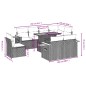 vidaXL 9-tlg. Garten-Sofagarnitur mit Kissen Grau Poly Rattan vidaXL 9-tlg. Garten-Sofagarnitur mit Kissen Grau Poly Rattan
