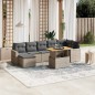 vidaXL 8-tlg. Garten-Sofagarnitur mit Kissen Grau Poly Rattan vidaXL 8-tlg. Garten-Sofagarnitur mit Kissen Grau Poly Rattan