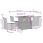 vidaXL 5-tlg. Garten-Sofagarnitur mit Kissen Grau Poly Rattan vidaXL 5-tlg. Garten-Sofagarnitur mit Kissen Grau Poly Rattan