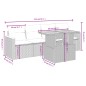 vidaXL 5-tlg. Garten-Sofagarnitur mit Kissen Grau Poly Rattan vidaXL 5-tlg. Garten-Sofagarnitur mit Kissen Grau Poly Rattan