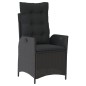 vidaXL 3-tlg. Garten-Essgruppe mit Kissen Schwarz Poly Rattan vidaXL 3-tlg. Garten-Essgruppe mit Kissen Schwarz Poly Rattan