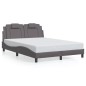 vidaXL Bettgestell mit Kopfteil Grau 140x190 cm Kunstleder vidaXL Bettgestell mit Kopfteil Grau 140x190 cm Kunstleder