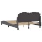 vidaXL Bettgestell mit Kopfteil Grau 140x190 cm Kunstleder vidaXL Bettgestell mit Kopfteil Grau 140x190 cm Kunstleder