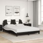 vidaXL Bettgestell mit Kopfteil Schwarz und Weiß 160x200 cm Kunstleder vidaXL Bettgestell mit Kopfteil Schwarz und Weiß 160x200 cm Kunstleder