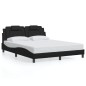 vidaXL Bettgestell mit Kopfteil Schwarz 160x200 cm Kunstleder vidaXL Bettgestell mit Kopfteil Schwarz 160x200 cm Kunstleder