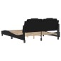 vidaXL Bettgestell mit Kopfteil Schwarz 160x200 cm Kunstleder vidaXL Bettgestell mit Kopfteil Schwarz 160x200 cm Kunstleder