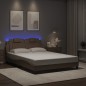 vidaXL Bettgestell mit LED Cappuccino-Braun 140x190 cm Kunstleder vidaXL Bettgestell mit LED Cappuccino-Braun 140x190 cm Kunstleder