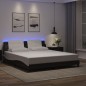 vidaXL Bettgestell mit LED Schwarz und Weiß 180x200 cm Kunstleder vidaXL Bettgestell mit LED Schwarz und Weiß 180x200 cm Kunstleder