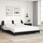 vidaXL Bettgestell mit LED Schwarz und Weiß 180x200 cm Kunstleder vidaXL Bettgestell mit LED Schwarz und Weiß 180x200 cm Kunstleder
