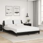 vidaXL Bettgestell mit LED Schwarz und Weiß 160x200 cm Kunstleder vidaXL Bettgestell mit LED Schwarz und Weiß 160x200 cm Kunstleder