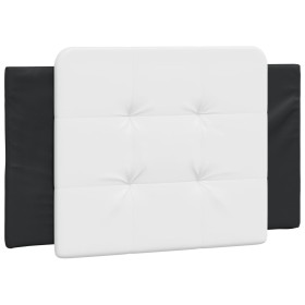 vidaXL Kopfteil-Kissen Weiß und Schwarz 90 cm Kunstleder