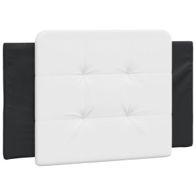 vidaXL Kopfteil-Kissen Weiß und Schwarz 80 cm Kunstleder