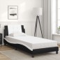 vidaXL Bettgestell mit LED Schwarz und Weiß 80x200 cm Kunstleder vidaXL Bettgestell mit LED Schwarz und Weiß 80x200 cm Kunstleder