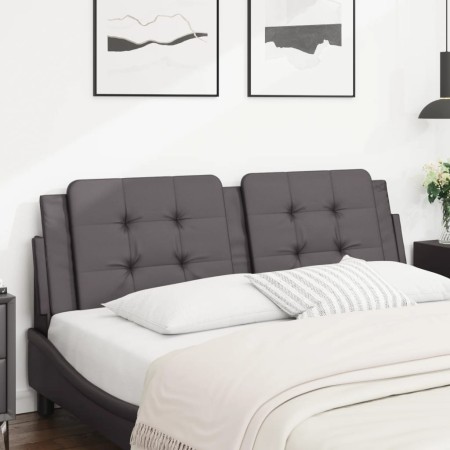 vidaXL Kopfteil-Kissen Grau 160 cm Kunstleder
