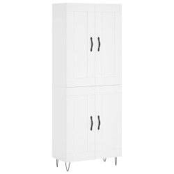 Highboard Weiß 69,5x34x180 cm Holzwerkstoff
